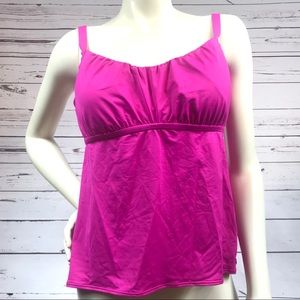 36D Pink Tankini Coco Reef Swimsuit Top Only EUC